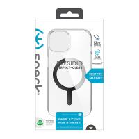 Speck Presidio Perfect-Clear MagSafe - Etui iPhone 16e / iPhone 15 / iPhone 14 / iPhone 13 (Clear / Chrome Finish / Serene Silver)