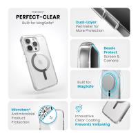 Speck Presidio Perfect-Clear MagSafe - Etui iPhone 15 Pro (Clear / Chrome Finish / Serene Silver)