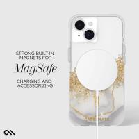 Case-Mate Karat MagSafe - Etui iPhone 15 Plus zdobione złotem (Marble)