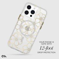 Case-Mate Floral Gems MagSafe - Etui iPhone 15 Pro Max (Gold)