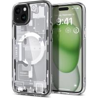 Spigen Ultra Hybrid Mag MagSafe - Etui do iPhone 15 Plus (Zero One White) Spigen Ultra Hybrid Mag MagSafe - Etui do iPhone 15 Plus (Zero One White)