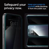 Spigen GLAS.TR EZ FIT Privacy 2-Pack - Szkło hartowane z filtrem prywatyzującym do iPhone 15 Plus / 16 Plus 2 szt