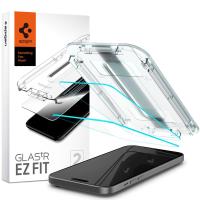 Spigen GLAS.TR EZ FIT 2-Pack - Szkło hartowane do iPhone 15 Plus 2 szt Spigen GLAS.TR EZ FIT 2-Pack - Szkło hartowane do iPhone 15 Plus 2 szt