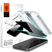 Spigen GLAS.TR EZ FIT Privacy 2-Pack - Szkło hartowane z filtrem prywatyzującym do iPhone 15 2 szt