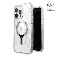 Speck Presidio Perfect-Clear Grip ClickLock & MagSafe - Etui iPhone 15 Pro Max (Clear / Chrome Finish / Serene Silver) Speck Presidio Perfect-Clear Grip ClickLock & MagSafe - Etui iPhone 15 Pro Max (Clear / Chrome Finish / Serene Silver)