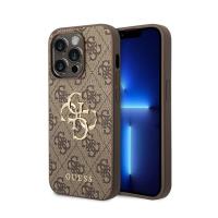 Guess 4G Big Metal Logo - Etui iPhone 15 Pro (brązowy) Guess 4G Big Metal Logo - Etui iPhone 15 Pro (brązowy)