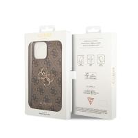 Guess 4G Big Metal Logo - Etui iPhone 15 Pro (brązowy)