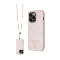 Guess Crossbody 4G Metal Logo - Etui iPhone 15 Pro (różowy) Guess Crossbody 4G Metal Logo - Etui iPhone 15 Pro (różowy)