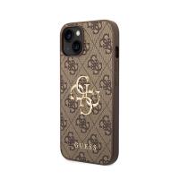 Guess 4G Big Metal Logo - Etui iPhone 15 Plus (brązowy)