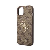 Guess 4G Big Metal Logo - Etui iPhone 15 Plus (brązowy)