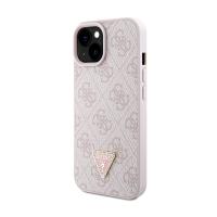 Guess Crossbody 4G Metal Logo - Etui iPhone 15 Plus (różowy)
