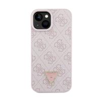 Guess Crossbody 4G Metal Logo - Etui iPhone 15 Plus (różowy)