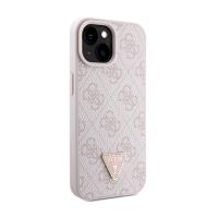 Guess Crossbody 4G Metal Logo - Etui iPhone 15 Plus (różowy)