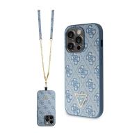 Guess Crossbody 4G Metal Logo - Etui iPhone 15 Pro Max (niebieski) Guess Crossbody 4G Metal Logo - Etui iPhone 15 Pro Max (niebieski)