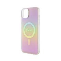 Guess IML Iridescent MagSafe - Etui iPhone 15 Plus (różowy)