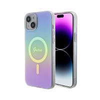 Guess IML Iridescent MagSafe - Etui iPhone 15 (fioletowy)