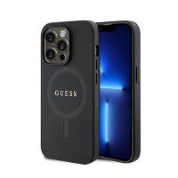 Guess Saffiano MagSafe - Etui iPhone 15 Pro Max (czarny)