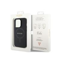 Guess Saffiano MagSafe - Etui iPhone 15 Pro Max (czarny)