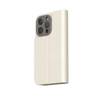 Moshi Overture MagSafe - Skórzane etui 3w1 z klapką iPhone 15 Pro (Eggnog White)