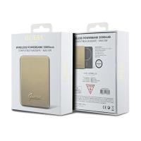 Guess Metal Script Logo MagSafe - Power Bank indukcyjny 3000 mAh 5W MagSafe (złoty)