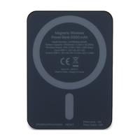 Guess Metal Script Logo MagSafe - Power Bank indukcyjny 5000 mAh 15W MagSafe (czarny)