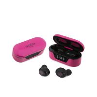 Guess True Wireless Earphones BT5.0 5H - Słuchawki TWS + etui ładujące (magenta)