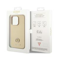 Guess 4G Strass Metal Logo - Etui iPhone 15 Pro Max (złoty)