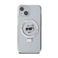 Karl Lagerfeld Ring Stand Choupette Head MagSafe - Etui iPhone 15 (biały)
