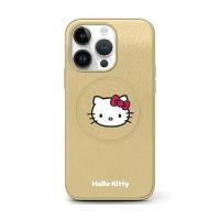 Hello Kitty Leather Kitty Head MagSafe - Etui iPhone 14 (złoty) Hello Kitty Leather Kitty Head MagSafe - Etui iPhone 14 (złoty)