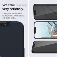 Spigen GLAS.TR EZ FIT Privacy 2-Pack - Szkło hartowane z filtrem prywatyzującym do iPhone 16e / iPhone 14 / iPhone 13 Pro / iPhone 13 2 szt