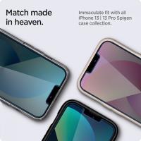 Spigen GLAS.TR EZ FIT Privacy 2-Pack - Szkło hartowane z filtrem prywatyzującym do iPhone 16e / iPhone 14 / iPhone 13 Pro / iPhone 13 2 szt