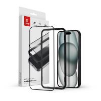 Crong Anti-Bacterial 3D Armour Glass - Szkło hartowane 9H Full Glue do iPhone 16 Plus / iPhone 15 Plus + ramka instalacyjna Crong Anti-Bacterial 3D Armour Glass - Szkło hartowane 9H Full Glue do iPhone 16 Plus / iPhone 15 Plus + ramka instalacyjna