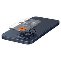 Spigen Optik Pro GLAS.TR EZ Fit Camera Protector 2-Pack - Szkło ochronne na obiektyw do iPhone 15 Pro / 15 Pro Max / iPhone 14 Pro / 14 Pro Max (2 szt) (Blue Titanium)