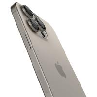 Spigen Optik Pro GLAS.TR EZ Fit Camera Protector 2-Pack - Szkło ochronne na obiektyw do iPhone 15 Pro / 15 Pro Max / iPhone 14 Pro / 14 Pro Max (2 szt) (Natural Titanium)