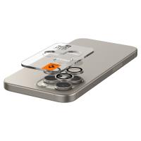 Spigen Optik Pro GLAS.TR EZ Fit Camera Protector 2-Pack - Szkło ochronne na obiektyw do iPhone 15 Pro / 15 Pro Max / iPhone 14 Pro / 14 Pro Max (2 szt) (Natural Titanium)