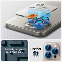 Spigen Optik Pro GLAS.TR EZ Fit Camera Protector 2-Pack - Szkło ochronne na obiektyw do iPhone 15 Pro / 15 Pro Max / iPhone 14 Pro / 14 Pro Max (2 szt) (Natural Titanium)