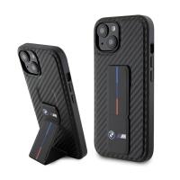 BMW Grip Stand Smooth & Carbon - Etui iPhone 15 (czarny) BMW Grip Stand Smooth & Carbon - Etui iPhone 15 (czarny)