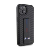 BMW Grip Stand Smooth & Carbon - Etui iPhone 15 (czarny)