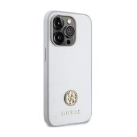 Guess 4G Strass Metal Logo - Etui iPhone 15 Pro (srebrny)