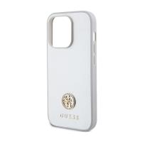Guess 4G Strass Metal Logo - Etui iPhone 15 Pro (srebrny)