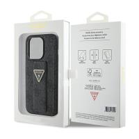 Guess Grip Stand 4G Triangle Strass Logo - Etui iPhone 15 Pro Max (czarny)