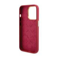 Guess Silicone Script Metal Logo & Frame - Etui iPhone 15 Pro Max (magenta)