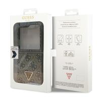 Guess Leather 4G Triangle Strass - Etui Samsung Z Flip 5 (brązowy)