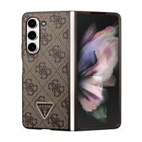 Guess Leather 4G Triangle Strass - Etui Samsung Z Fold 5 (brązowy) Guess Leather 4G Triangle Strass - Etui Samsung Z Fold 5 (brązowy)