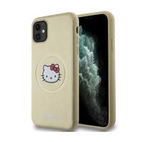 Hello Kitty Leather Kitty Head MagSafe - Etui iPhone 11 (złoty) Hello Kitty Leather Kitty Head MagSafe - Etui iPhone 11 (złoty)