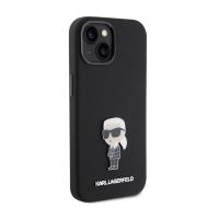 Karl Lagerfeld Silicone Ikonik Metal Pin - Etui iPhone 15 Plus (czarny)