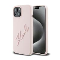Karl Lagerfeld Silicone Karl Script - Etui iPhone 15 (różowy) Karl Lagerfeld Silicone Karl Script - Etui iPhone 15 (różowy)