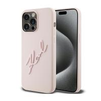 Karl Lagerfeld Silicone Karl Script - Etui iPhone 15 Pro Max (różowy) Karl Lagerfeld Silicone Karl Script - Etui iPhone 15 Pro Max (różowy)