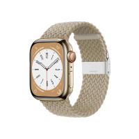 Crong Wave Band - Pleciony pasek do Apple Watch 38/40/41/42 mm (kamienny beż)