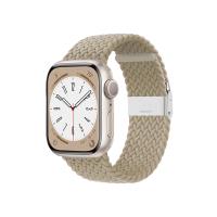 Crong Wave Band - Pleciony pasek do Apple Watch 38/40/41 mm (kamienny beż)